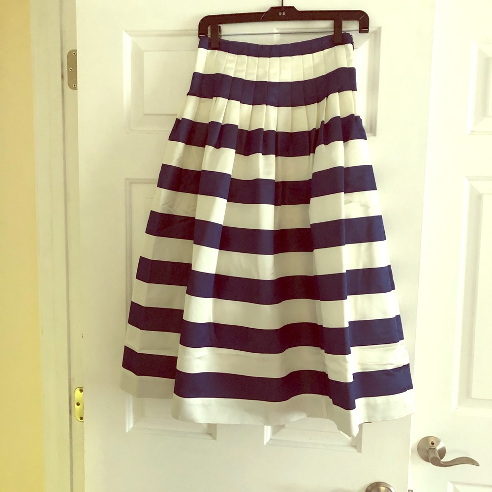 J. Crew silk pleated skirt